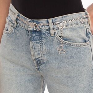 Rhinestone Butterfly Belt